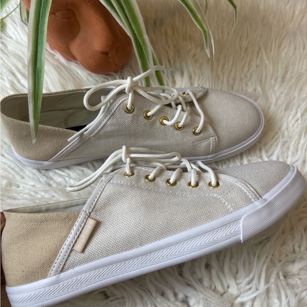 New🌿Tommy Hilfiger White & Tan Casual Sneakers